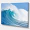 Designart - Blue Ocean Wave - Sea & Shore Photography on wrapped Canvas